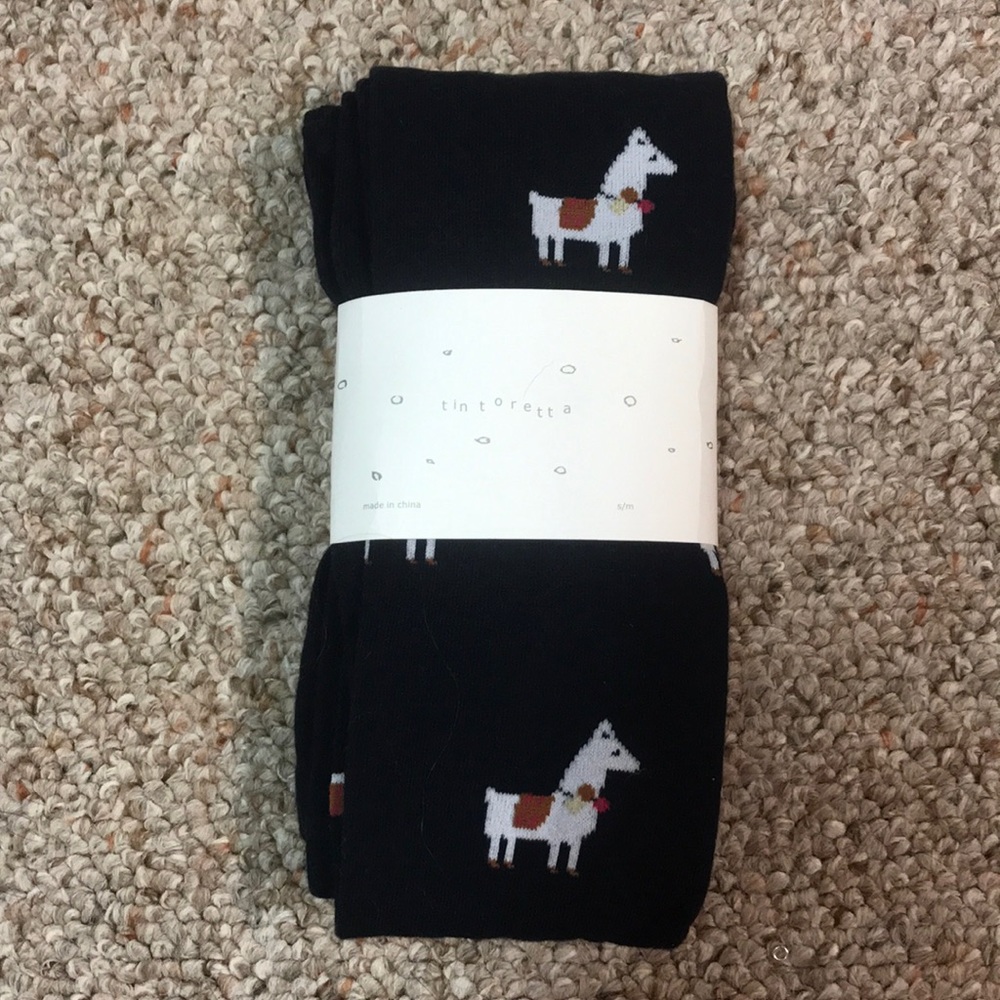 Tintoretta printed llama tights, One size